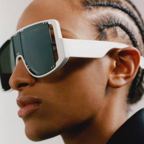 Oversized Rimless Square Sunglasses Steampunk 2021 Women Big Men Sun Glasses Female UV400 Punk Shades Oculos Vintage Retro Brand