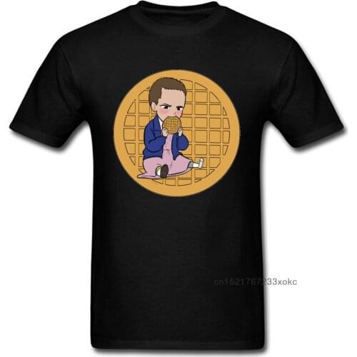 Stranger Egg Tee Shirt Men Stranger Things T-shirt Black Cute Summer Tshirt Waffles Top Cotton Clothing Adventure Game