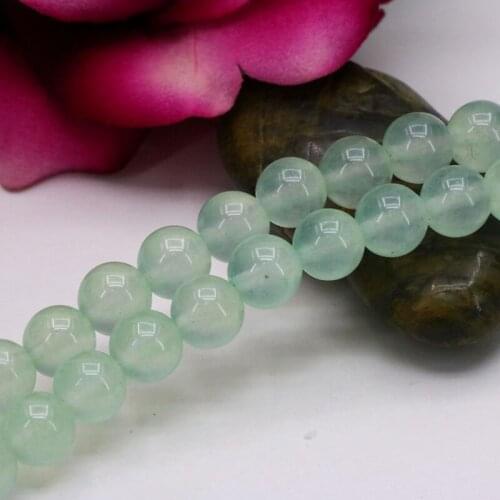 Light green aventurine chalcedony 6mm round shape loose beads 15" DIY stone jewelry accessories suitable making