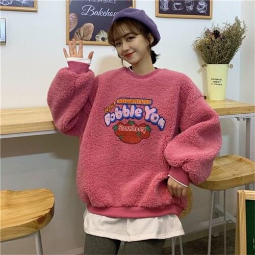 Women Autumn Sweater Pink School Lovely Cute Students Loose Lady Sweater School Casual Women Fashion Soft Spring Girl Female