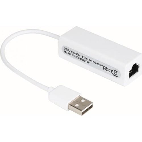 Super Speed Usb 2.0 Naar RJ45 USB2.0 Naar Ethernet Network Lan Adapter Card For MacBook Air DF Laptop Adapter 10Mbps Adapter