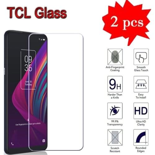 2-1Pcs 9H 2.5D Glass For TCL 10 SE Cover Smartphone Screen Protector LCD Film For TCL A2X A1X PLEX 10L 10 5G Protective Glass