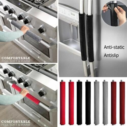 1 Pair Refrigerator Handle Covers Home Kitchen Appliance Door Knob Covers Double-Door Fridge Door Handle Anti-slip Covers