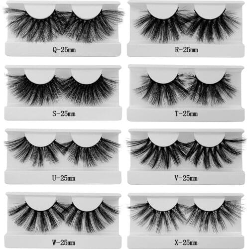 25MM Mink Eyelashes Wholesale 1/610 Pairs 3d Mink Lashes Bulk Natural False Eyelashes Pack Makeup Fake Eyelashes Set faux cils
