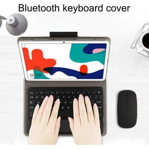 50% Off 3Pcs/Set Mini Magnetic Wireless Bluetooth Keyboard Mouse with Protective Cover for Huawei MatePad 10.4-inch Tablet