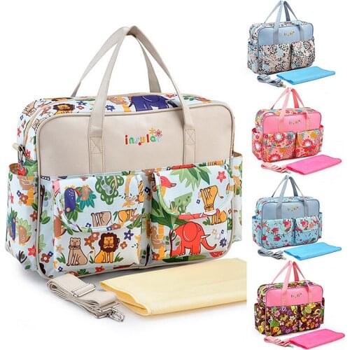 39cm Baby Diaper Bags Toddler Nappies Organizer Storage Waterproof Bag Mother Mummy Bag Baby Nappy Bag Mobile Phone Straps