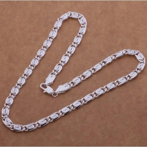 925 sterling silver Necklace, 925 silver fashion jewelry Flat suite necklace /dcqaltxa bqeakhla AN613