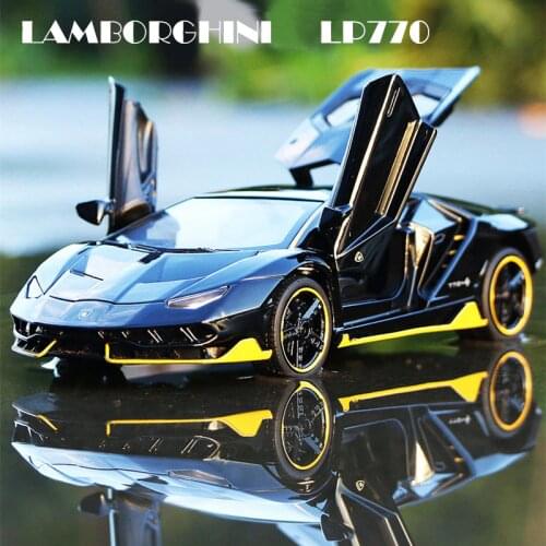 LP770 740 1:32 Lamborghinis Car Alloy Sports Car Model Diecast Sound Super Racing Lifting Tail Hot Car Wheel For Children Gifts