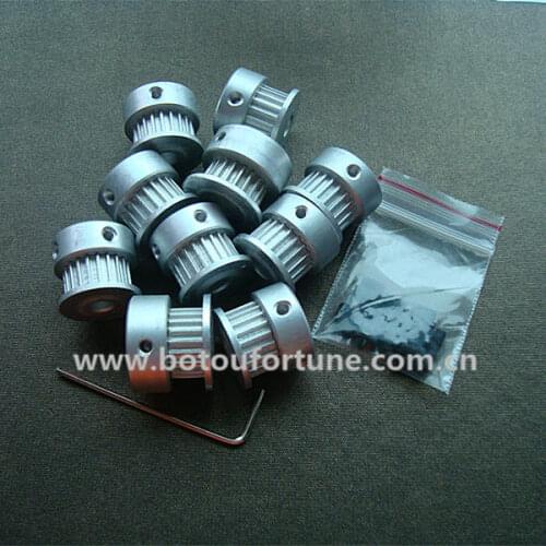 Free shipping t2.5 timing pulley 20 teeth timing pulley with 20mm width for 3D printer 10pcs a pack