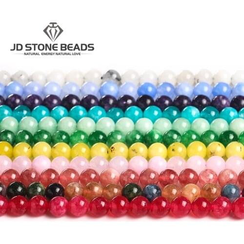 4 6 8 10mm Natural Stone Beads Xinjiang Chalcedony Bulk Loose Stone Beads For DIY Making Bracelet Necklace Jewelry