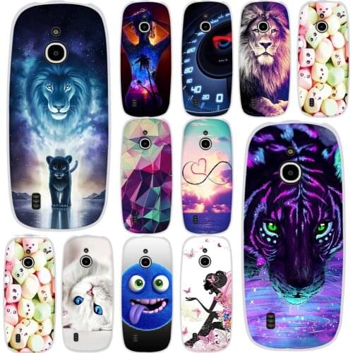 Phone Cover For Nokia 3310 3G 4G Case Silicone Soft TPU Protection Back Fundas For Nokia 3310 3G Case Animals Painting Patterned