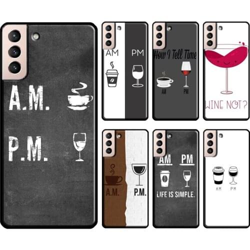 Coffee Wine Cup Phone Cover For Samsung Galaxy S21 S20 Ultra Note 20 Note 10 S8 S9 S10 Plus S20 FE Case