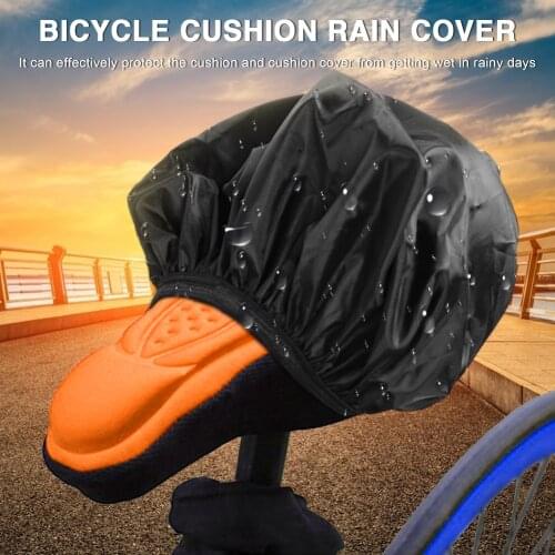 Road Bike Seat Rain Cover Waterproof Dust Resistant Silicone Mountain Bicycle Saddle Protector Outdoor Cycling Accessories