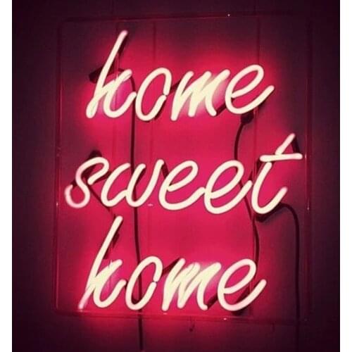 Decorative Light Home Sweet Home Neon Bulbs Light Beer Bar Bedroom Decorate Lamp Enseigne Lumineuse DecorateHandmade glass TUBE