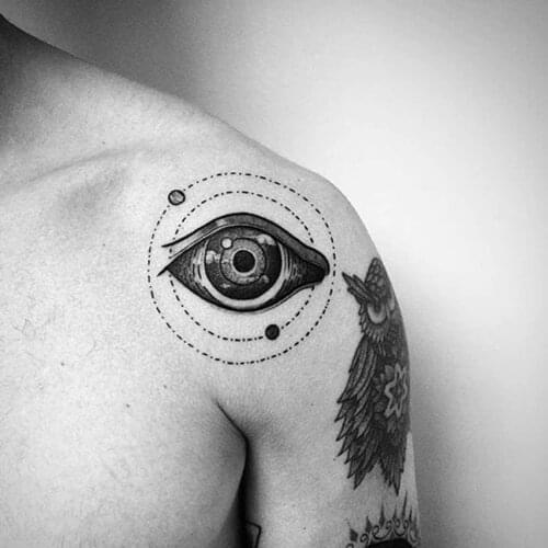 Eyes Of Sky Waterproof Temporary Tattoos Men Yin and Yang Eye Tatouage Temporaire Femme Tatoo Temporary Stickers