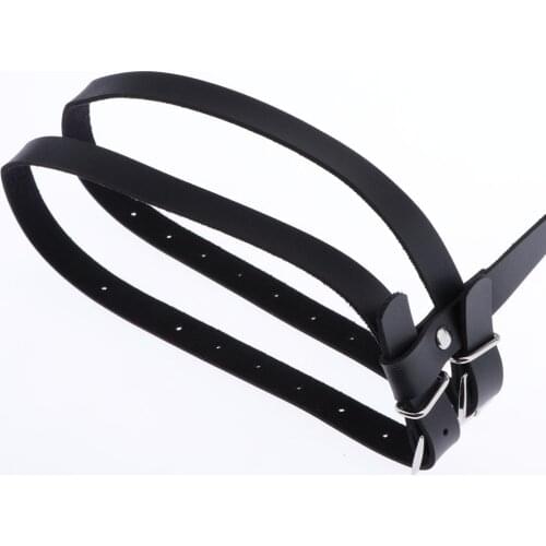 Punk Leather Harness Garter Belt Adjustable Waist Leg with 4 Suspender Strap