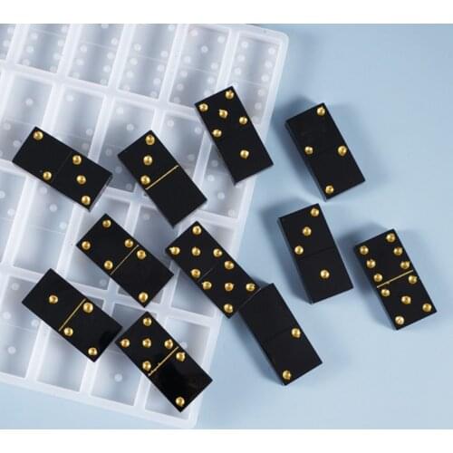 Crystal Epoxy Resin Game Mold Dominoes Casting Silicone Mould DIY Crafts Jewelry Making Tools
