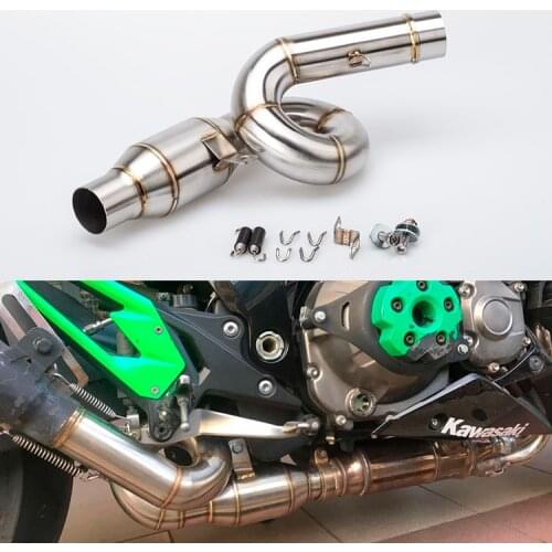 Motorcycle modified muffler Z800 gyro mid section half blue Z800 exhaust pipe Z800 mid section pipe connection