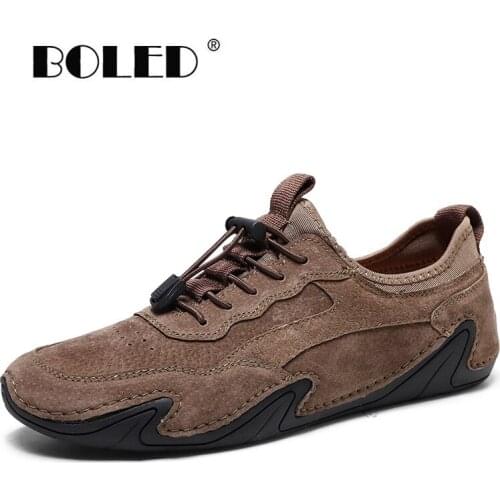Suede Leather Shoes Men Loafers Classic Octopus Casual Shoes Flats Lace Up Quality Men Walking Driving Men Shoes Moccasins