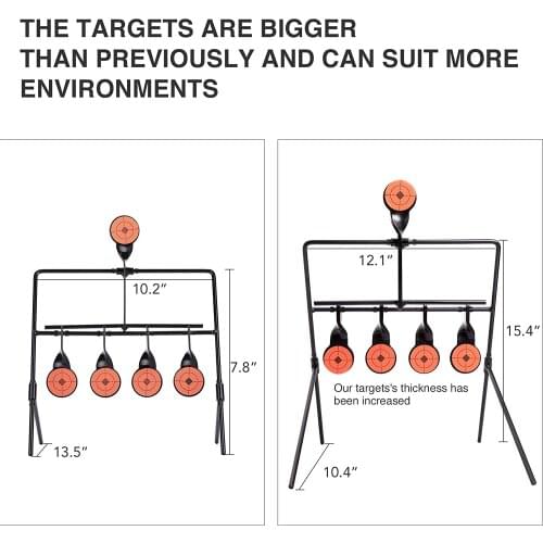 2021 New 1 2 3 4 5 6 7 Target Self Resetting Spinning Air Gun Rifle Shooting Metal Target Set For Training Paintball