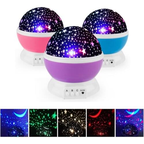 Novelty Luminous Toys Romantic Starry Sky LED Night Light Projector Battery USB Night Light Creative Birthday Toys For Children