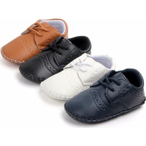 Newborn Boys and Girls Shoes Soft Sole Baby Shoes PU Leather Baby Shoes Baby Toddler Shoes Sports Shoes 0-18M