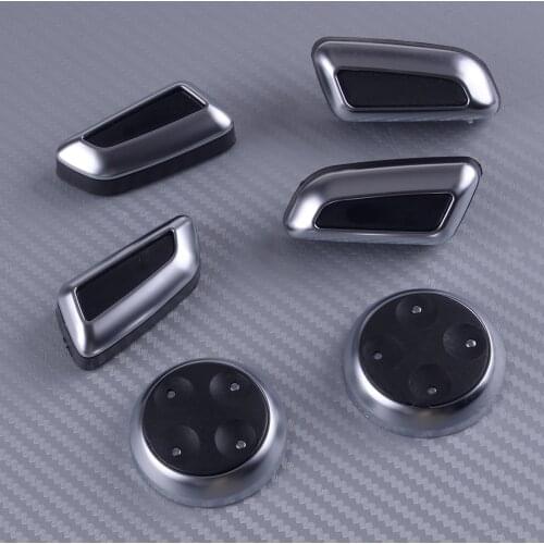 DWCX 6Pcs Plastic Car Seat Adjustment Switch Control Button Cover Cap Trim Moulding Fit for Audi Q5 Q7 A4 A5
