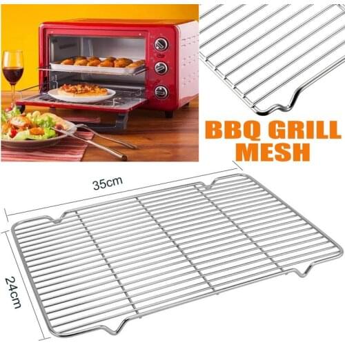 BBQ Grill Meshes Oven Net Stainless Steel Wire Steaming Kebab Barbecue Rack BBQ Kitchen Tools