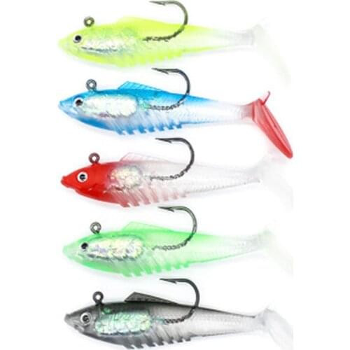 Fishing Jigging Wobbler Soft Lure Lead Head Jump Hooks 8cm 11.5g 10cm 19.5g Swim baits Silicone soft Lure for Pike Bass Perch