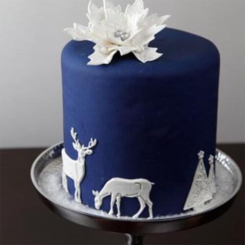 Christmas Elk Love Snowflake Fish Butterfly Flower Embossing Mold Fondant Cake DIY Biscuit Mold