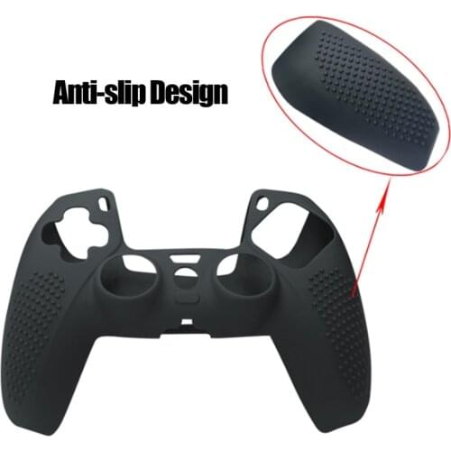 Handle Sleeve Silicone Case Dustproof Skin Protective Cover With Anti-slip Particle for S-ony PlayStation PS5 Controller