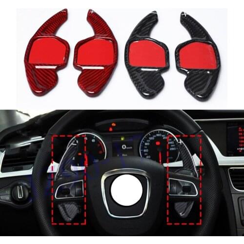 Gearbox Carbon Fiber Wheel Shifter Paddle Shift Extension For Audi A1 A3 A4 A6 A7 A8 Q5 Q7 S3 S4 S5 S6 S7 S8 TT TTS Fitting