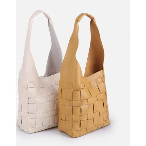 AFKOMST 2021 Spring New Arrivel Big Capacity Fashion Bucket Womens Handbag Soft Knitting Shoulder Bag For Lady/CT36239