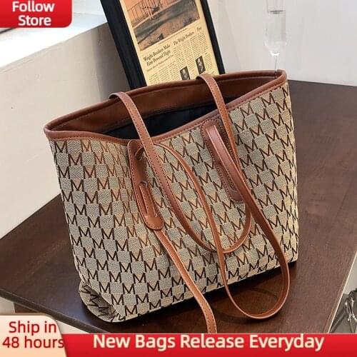 Luxury Ladies Handbags and Purses Designer Shopper Shopping Shoulder Bags Letter Pattern PU Leather Womens Big Tote