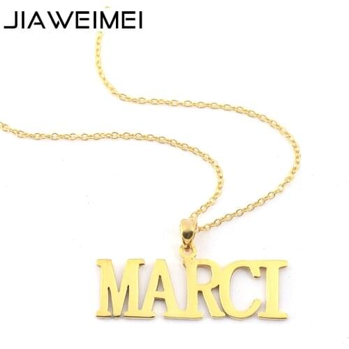 Gold Stainless Steel Necklace Names Personalized Women Man Jewelry Hip Hop