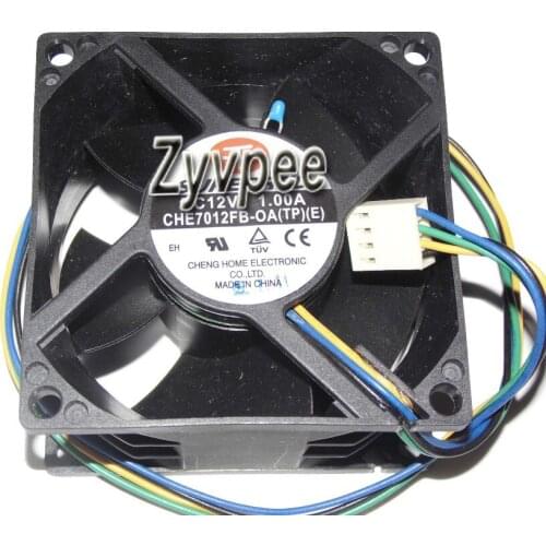 Zyvpee 70*38mm 7CM CHE7012FB-OA(TP)(E) 12V 1.0A 4 Wires 4 Pins Case Fan,power fan