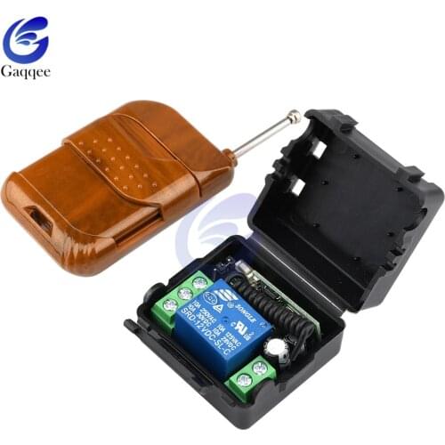 DC 12V 1 Channel Relay Module Wireless Switch Receiver+Remote Control Transmitter Controller 100m for Control System Smart Home