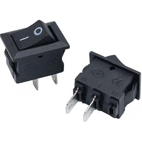 10 Pcs Small Boat Rocker Switch 2pin ON-OFF 3A 250V 6A 125V AC 10*15mm Power Switch I/O SPST Snap Small Rocker Switch