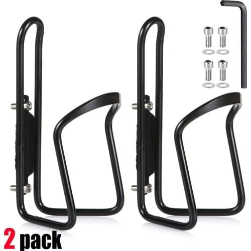 2pc Aluminum Alloy Bicycle Riding Beverage Bottle Holder Mountain Bike Bottle Holder Support Cage Bicycle Cup Holder Accessories