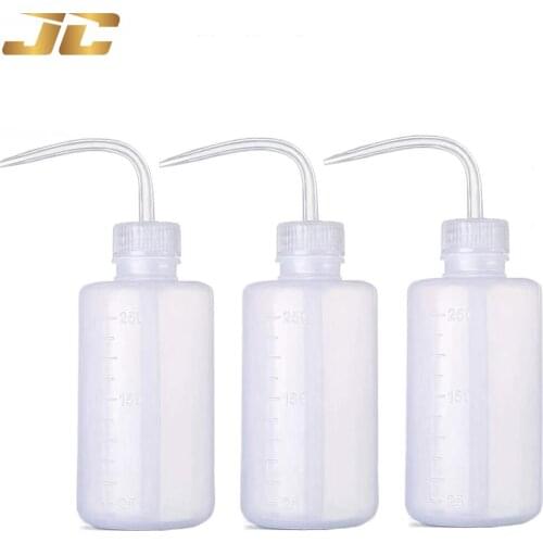 Tattoo Wash Bottle 3pcs 250ml Safety Wash Bottle Watering Tools Economy Plastic Squeeze Bottle for Label Tattoo Supplies