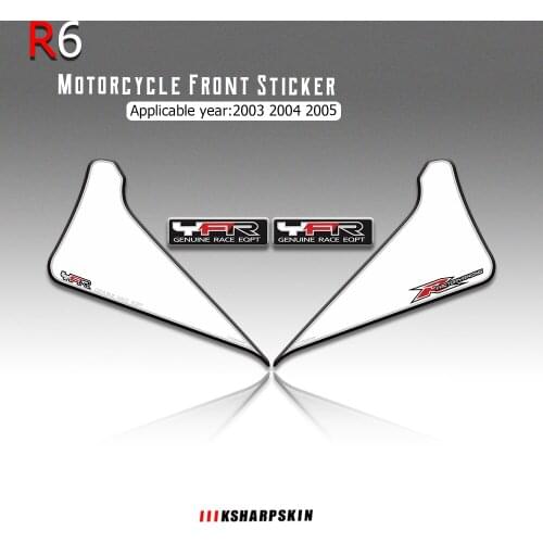3D Gel Motorcycle Front Fairing Sticker Protector Number Board Moto Engine Vehicle decals for Yamaha R6 2003 2004 2005 r 6