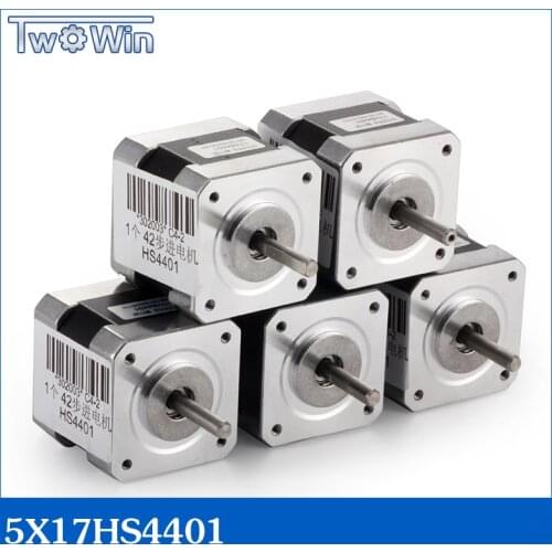 5pcs 4-lead Nema17 Stepper Motor 42BYGH 1.7A NEMA17stepper motor for 3D printer 17HS4401
