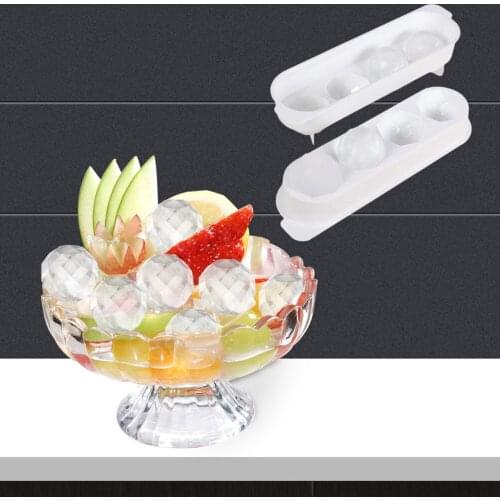 Diamond Ice Cube Mould Sphere Ice Cube Trays With Cover Reusable Freezing Mold 2021 new creative Tool