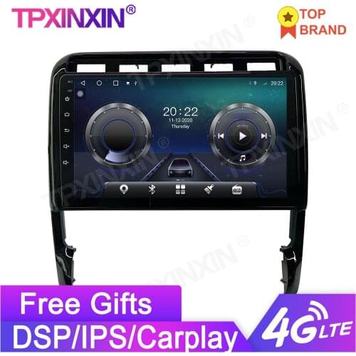 2 DIN 6+128G Android 10 Autoradio For Porsche Cayenne 2002-2010 car audio navigation multimedia dvd stereo wifi BT tape recorder