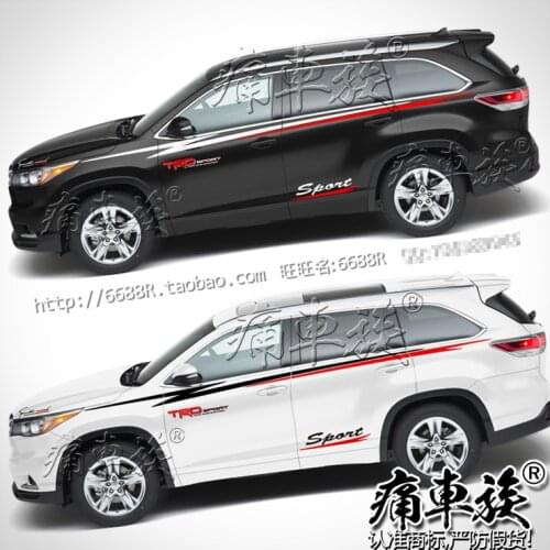 Car Sticker For Toyota New Highlander Body Exterior Decoration Sticker Highlander Tuning Supplies Sticker Appearance