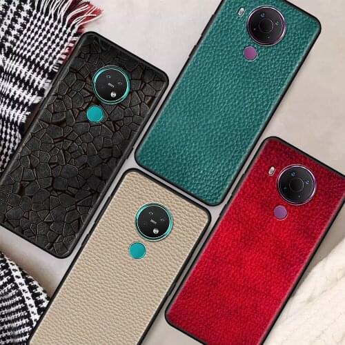 Leather Pattern Cell Phone Case For Nokia G10 7.2 5.3 3.4 8.3 5G X10 2.3 2.4 C20 4.2 1.4 Mobile Phones Cover Shell Coque