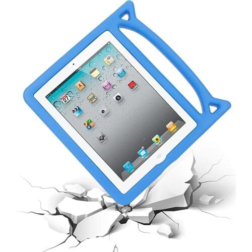 Kickstand Case for ipad 4 9.7inch hand-held Shock Proof EVA full body cover Handle stand case for kids for iPad 2 3 cases