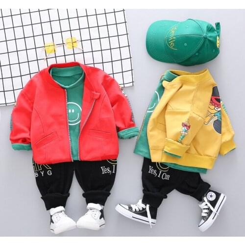 Spring and autumn new childrens clothing Korean version boys and girls baby infant childrens suits spring long-sleeved suits