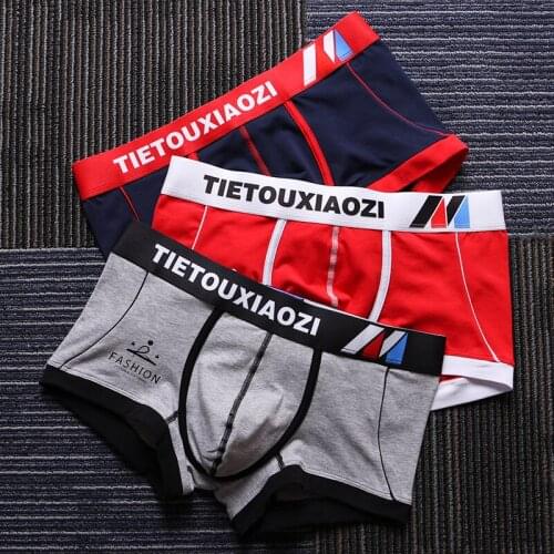 Korean mens underwear, personalized boxer, fashionable mens boxer, cotton, breathable and slim, large shorts