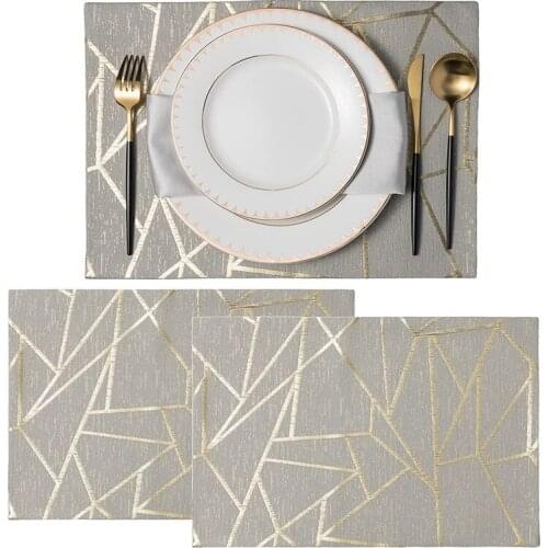 Cloth Placemats for Dining Table Woven Cotton Fabric Beautiful Design Place Mats Durable Table Mats Patio